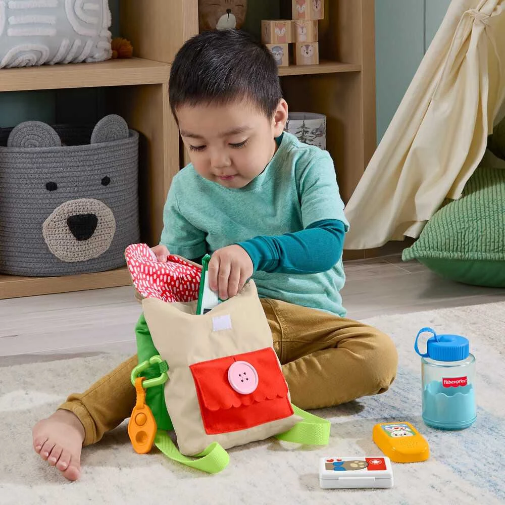 Fisher-Price edukacinis kuprinė žaislas meškiukas