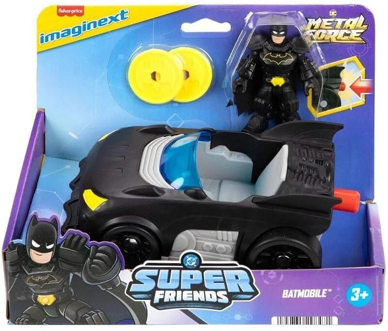 Fisher Price DC Comics Super Friends Metal Force figure and vehicle set assorted