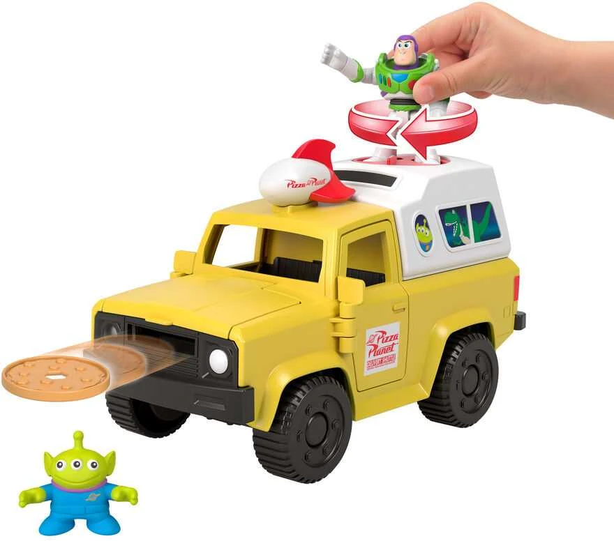 Fisher Price Imaginext Disney Pixar Toy Story Pizza Planet truxk + Buzz Lightyear and Alien figures