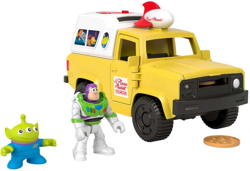 Fisher Price Imaginext Disney Pixar Toy Story Pizza Planet truxk + Buzz Lightyear and Alien figures