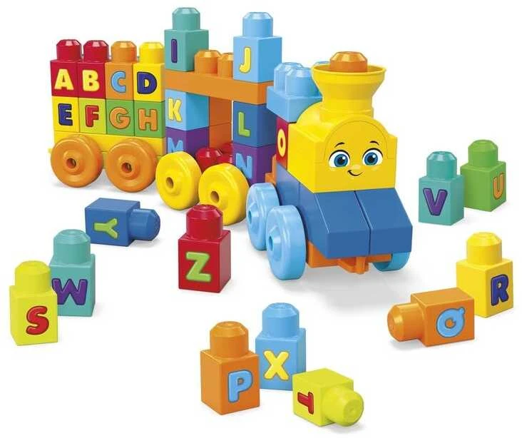 Rinkinys MEGA BLOKS ,,Grojantis traukinys" (50 det.)