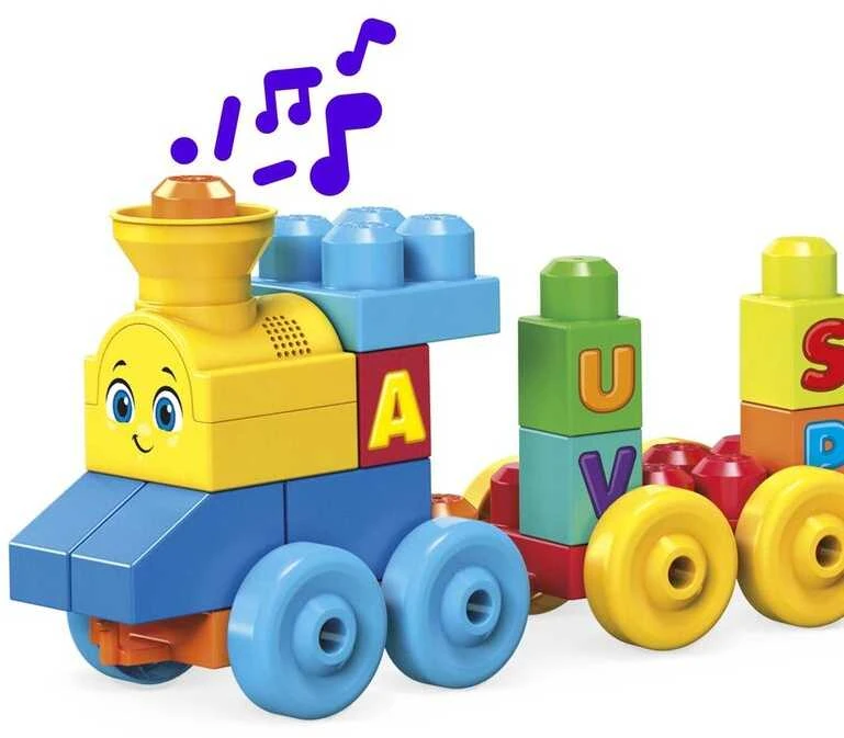 Rinkinys MEGA BLOKS ,,Grojantis traukinys" (50 det.)
