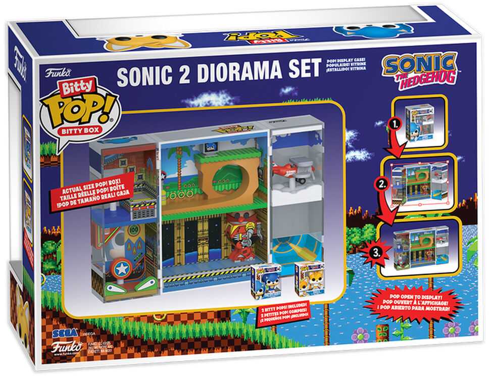 Funko Bitty POP Boxes figure Sonic The Hedgehog Sonic 2 diorama Set