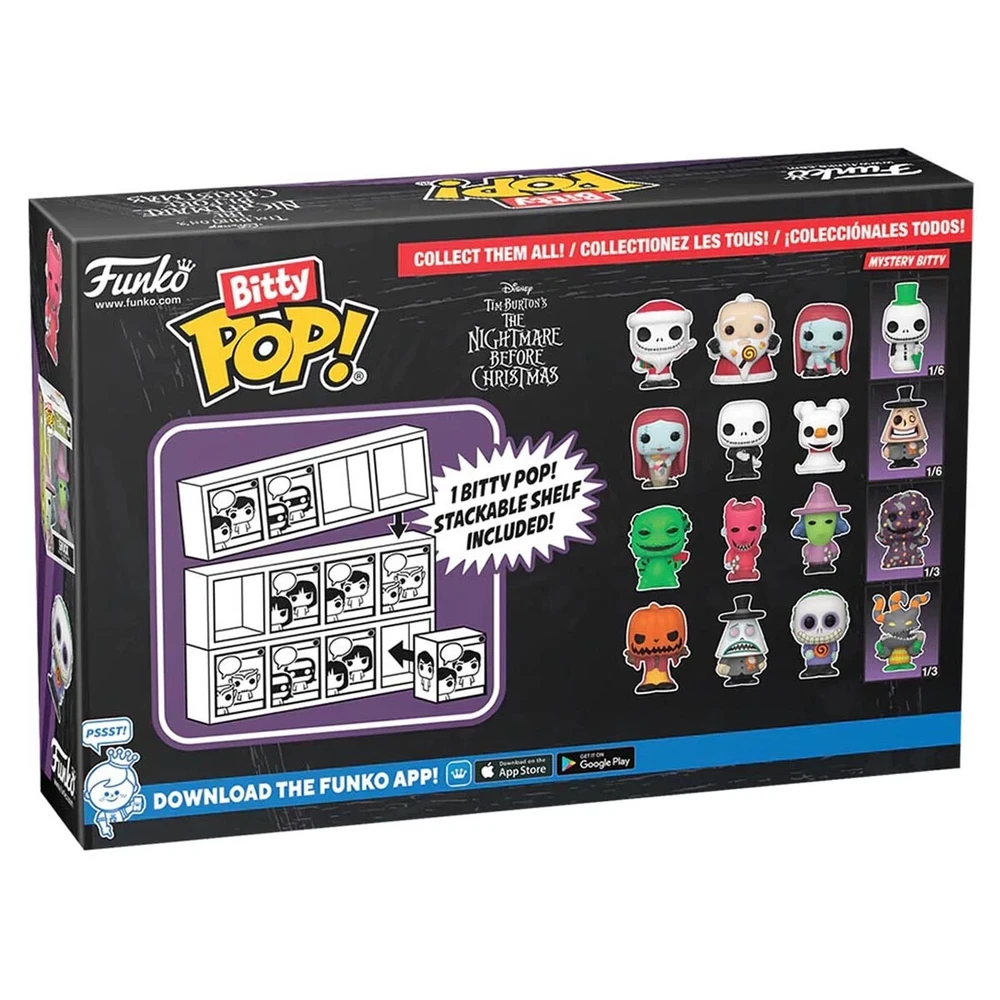 FUNKO Bitty POP! Figūrėlių rinkinys: The Nightmare Before Christmas - Santa Jack, ~3 cm (4 vnt.)