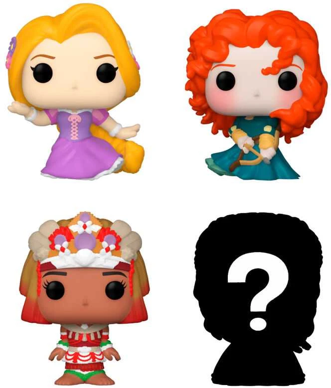 FUNKO Bitty POP! Figūrėlių rinkinys: Disney Princesės, ~3 cm (4 vnt.) aprašymas - Prekės nuotrauka