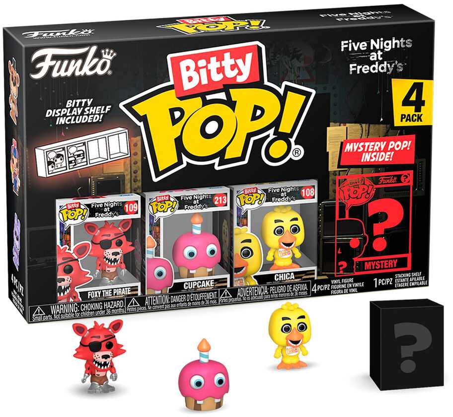 FUNKO Bitty POP! Figūrėlių rinkinys: Five Nights at Freddy's, ~3 cm (4 vnt.)