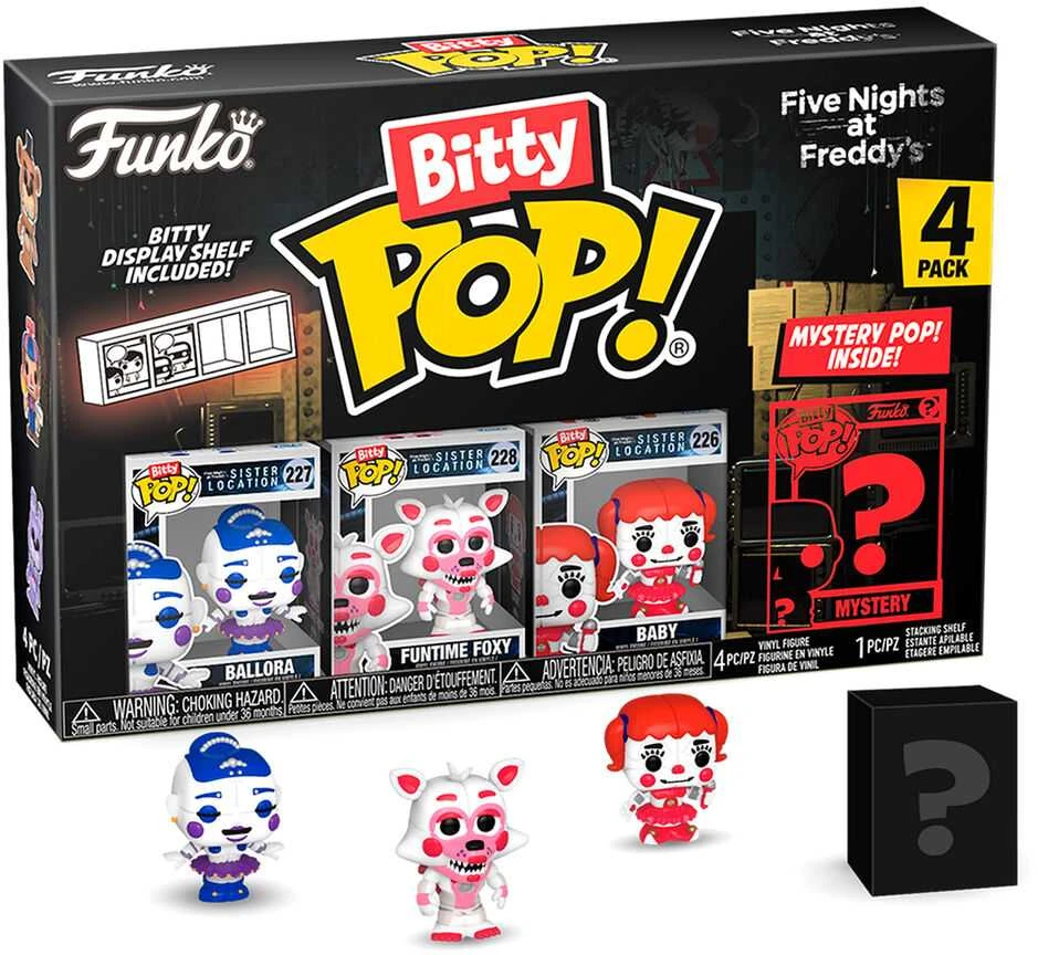 FUNKO Bitty POP! Figūrėlių rinkinys: Five Nights at Freddy's, ~3 cm (4 vnt.)