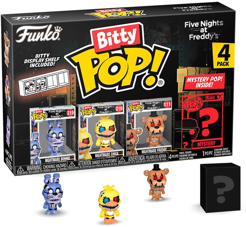 FUNKO Bitty POP! Figūrėlių rinkinys: Five Nights at Freddy's, ~3 cm (4 vnt.)