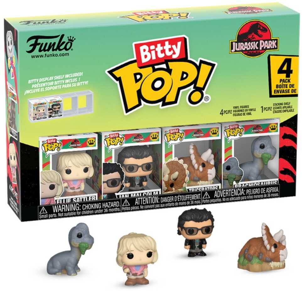 Funko Blister 4 figures Bitty POP Jurassic Park Triceratops