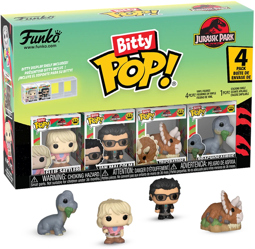 FUNKO Bitty POP! Figūrėlių rinkinys: Jurassic Park, ~2.3 cm (4 vnt.)