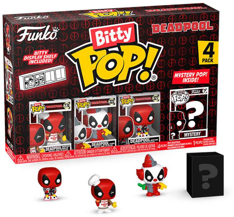 FUNKO Bitty POP! Figūrėlių rinkinys: Marvel - Deadpool, ~3 cm (4 vnt.)