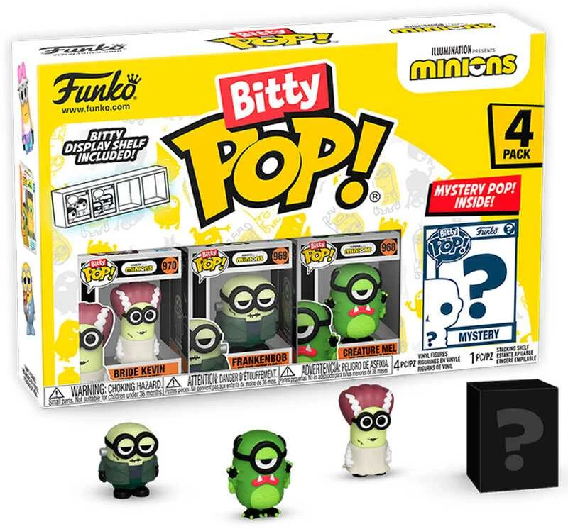 FUNKO Bitty POP! Figūrėlių rinkinys: Minions, ~3 cm (4 vnt.)