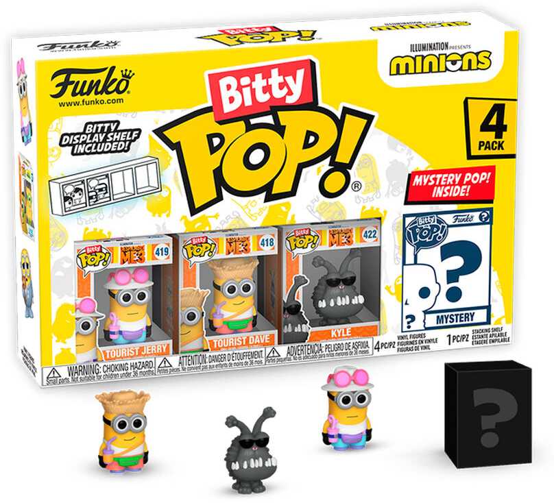 FUNKO Bitty POP! Figūrėlių rinkinys: Minions, ~3 cm (4 vnt.)