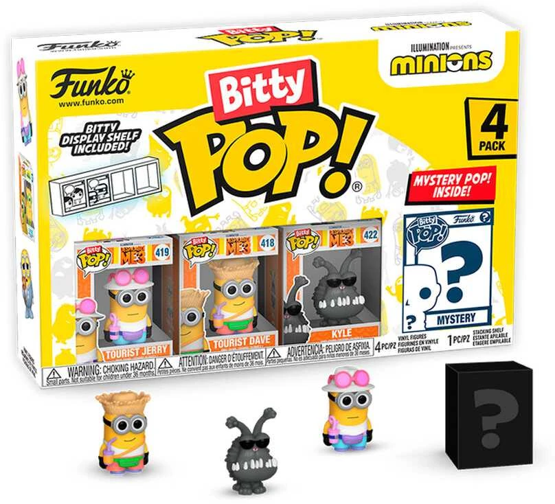 FUNKO Bitty POP! Figūrėlių rinkinys: Minions, ~3 cm (4 vnt.)