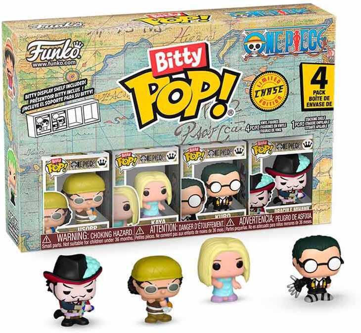 FUNKO Bitty POP! Figūrėlių rinkinys: One Piece, ~3 cm (4 vnt.)