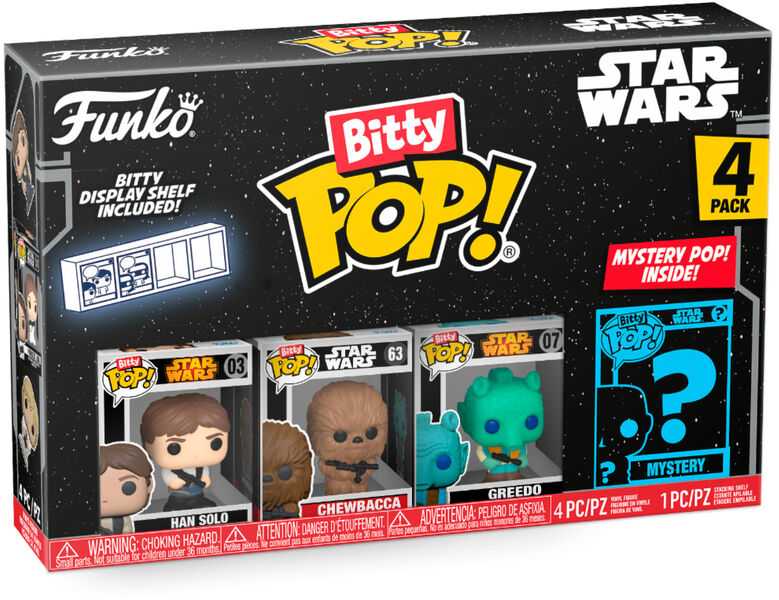 FUNKO Bitty POP! Figūrėlių rinkinys: Star Wars, ~3 cm (4 vnt.)