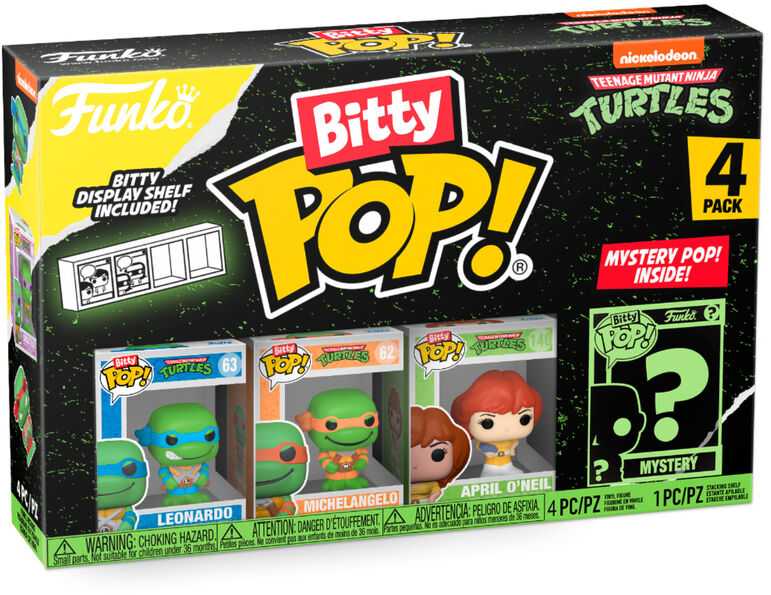 FUNKO Bitty POP! Figūrėlių rinkinys: Vėžliukai nindzės, ~3 cm (4 vnt.)