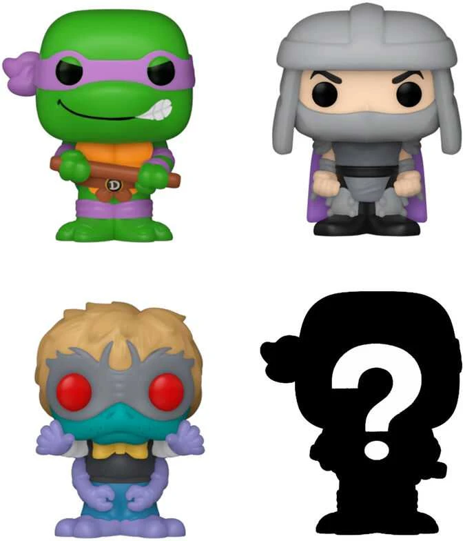 FUNKO Bitty POP! Figūrėlių rinkinys: Vėžliukai nindzės, ~3 cm (4 vnt.) aprašymas - Prekės nuotrauka