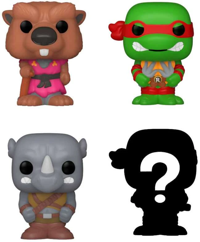 FUNKO Bitty POP! Figūrėlių rinkinys: Vėžliukai nindzės, ~3 cm (4 vnt.) aprašymas - Prekės nuotrauka