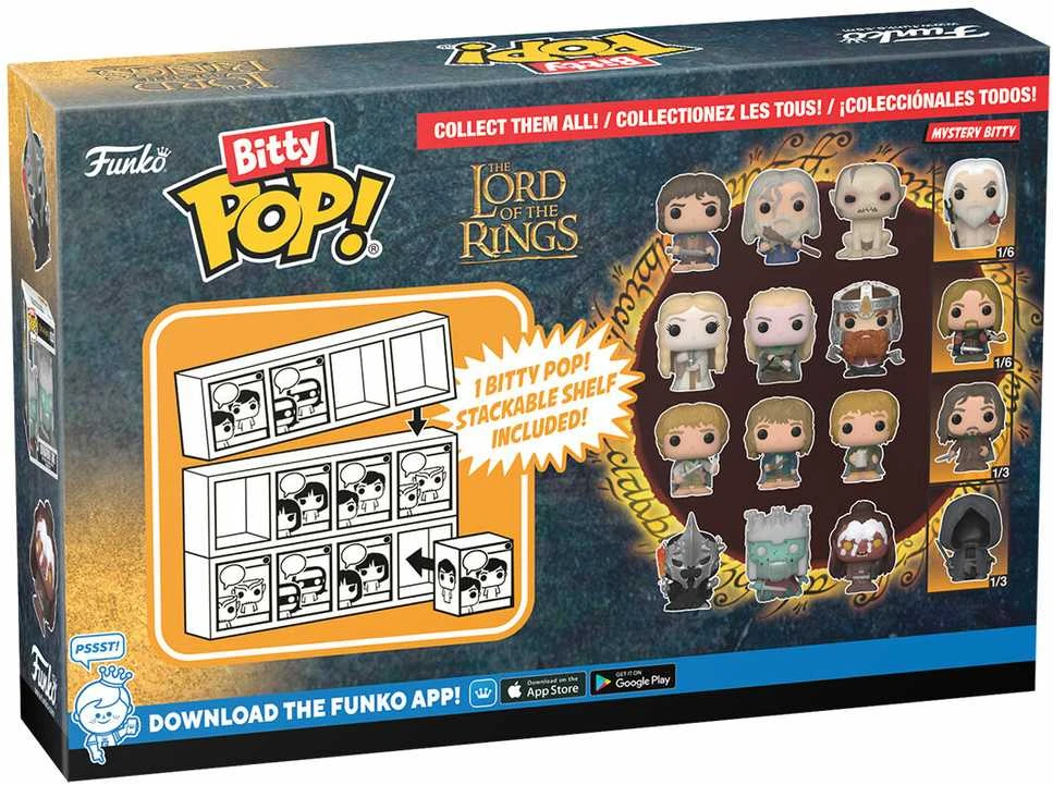 FUNKO Bitty POP! Figūrėlių rinkinys: The Lord of the Rings, ~3 cm (4 vnt.)