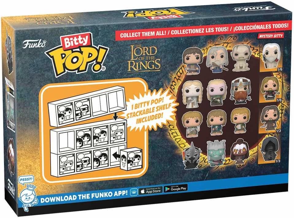 FUNKO Bitty POP! Figūrėlių rinkinys: The Lord of the Rings, ~3 cm (4 vnt.)
