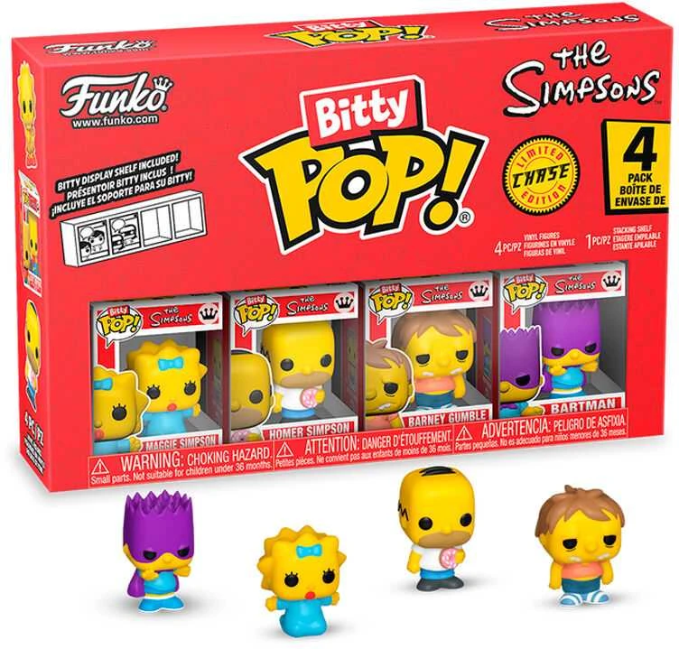 Asmodee FUNKO Bitty POP! Figūrėlių rinkinys: The Simpsons, ~3 cm (4 vnt.)