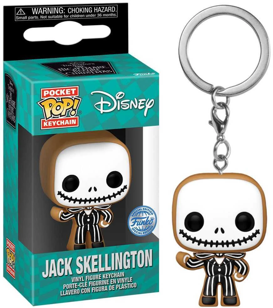 FUNKO POP! Raktų pakabutis: Disney Nightmare Before Christmas - Jack Skellington, 10 cm