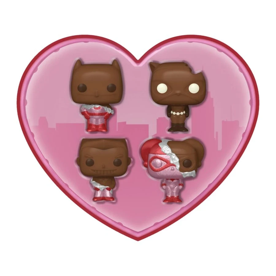 FUNKO POP! Vinilinių figūrėlių rinkinys: DC: Valentines - Batman, ~5 cm (4 vnt.)