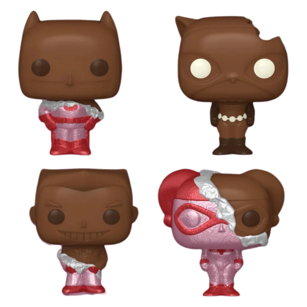 FUNKO POP! Vinilinių figūrėlių rinkinys: DC: Valentines - Batman, ~5 cm (4 vnt.) aprašymas - Prekės nuotrauka