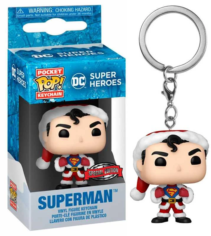 FUNKO POP! Raktų pakabutis: Super heroes- Superman, 10 cm aprašymas - Prekės nuotrauka