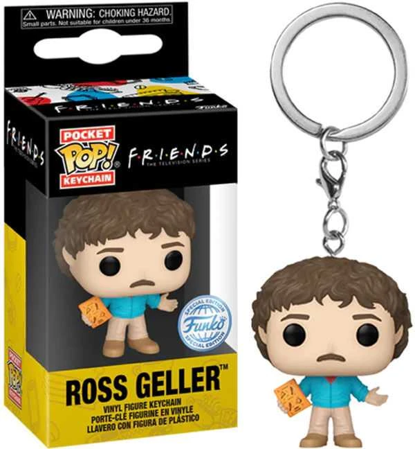 FUNKO POP! Raktų pakabutis: Friends - Ross Geller, 10 cm aprašymas - Prekės nuotrauka