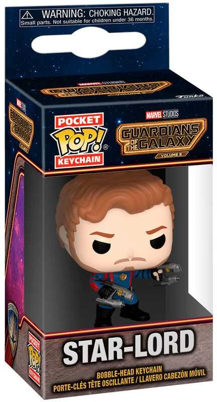 FUNKO POP! Raktų pakabutis: Marvel Guardians Of the Galaxy - Star-Lord, 10 cm aprašymas - Prekės nuotrauka