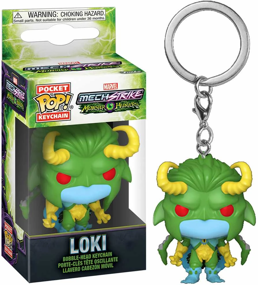 FUNKO POP! Raktų pakabutis: Marvel Monster Hunters - Loki, 10 cm aprašymas - Prekės nuotrauka