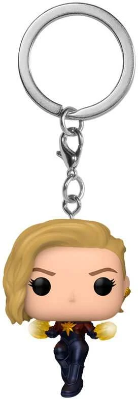 FUNKO POP! Raktų pakabutis: The Marvels - Captain Marvel, ~10 cm aprašymas - Prekės nuotrauka