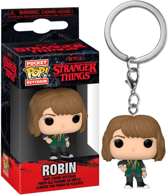 FUNKO POP! Raktų pakabutis: Stranger Things - Robin, 10 cm