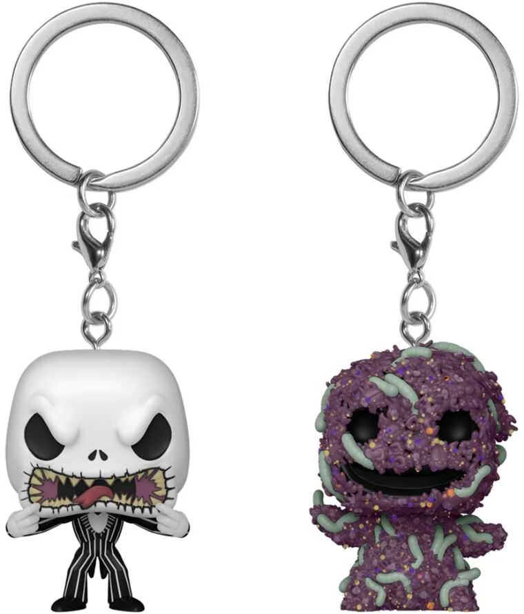 FUNKO POP! Raktų pakabutis: Disney Nightmare Before Christmas - Jack Skellington & Oogie Boogie, 10 cm