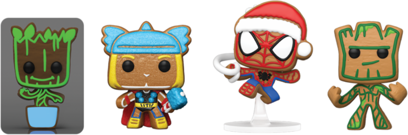 FUNKO POP! Vinilinių figūrėlių rinkinys: Marvel: Happy Holidays, ~4 cm (4 vnt.) aprašymas - Prekės nuotrauka
