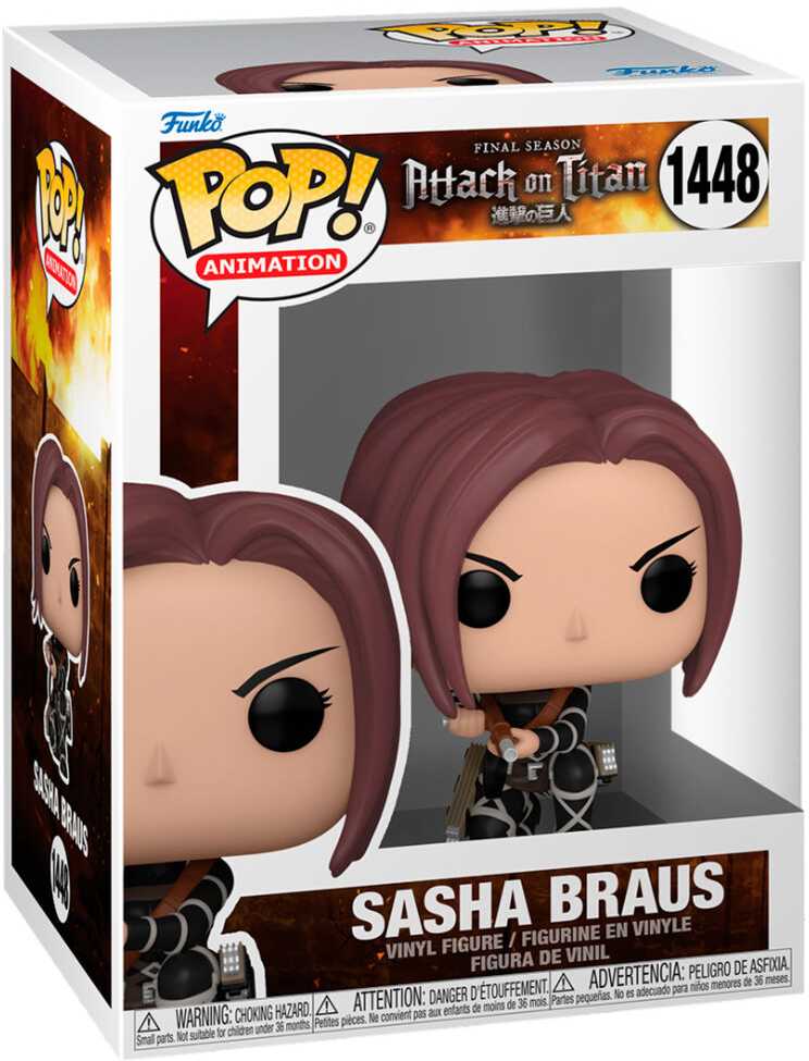FUNKO POP! Vinilinė figūrėlė: Attack on Titan - Sasha Braus, 10 cm aprašymas - Prekės nuotrauka