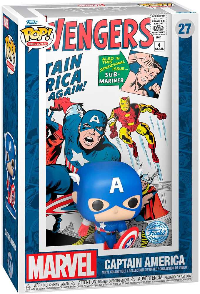 FUNKO POP! Vinilinė figūrėlė: Marvel: Avengers - Captain America, 9 cm aprašymas - Prekės nuotrauka
