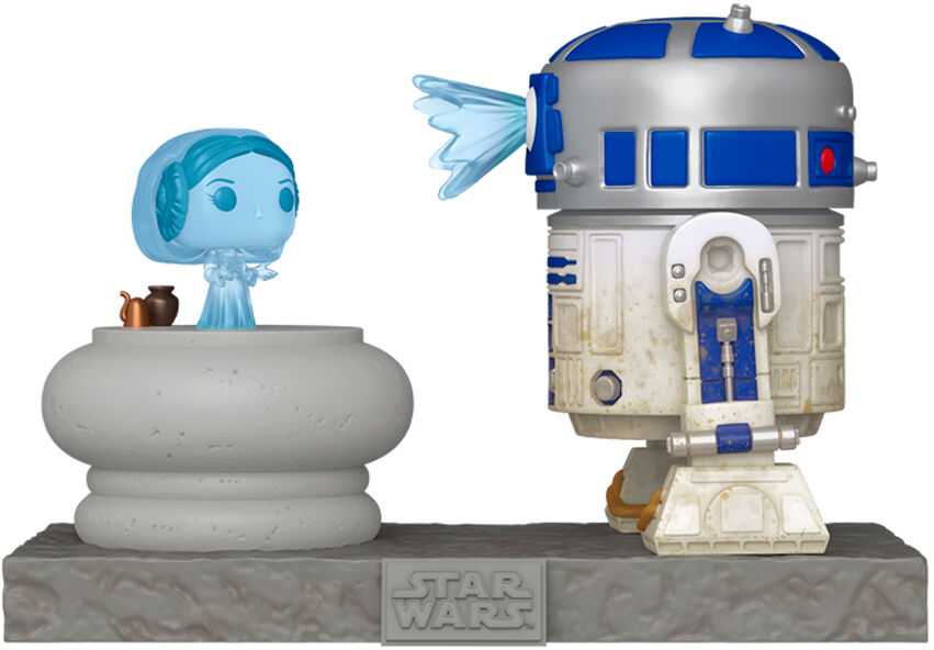 FUNKO POP! Vinilinė figūrėlė: Žvaigždžių karai - R2-D2 and Princess Leia Hologram, 9 cm aprašymas - Prekės nuotrauka