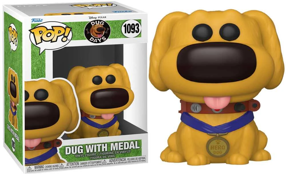 FUNKO POP! Vinilinė figūrėlė: Disney Dug Days - Dug with medal, 9 cm