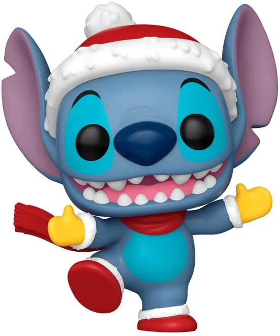 FUNKO POP! Vinilinė figūrėlė: Disney Lilo & Stitch - Stitch su Kalėdų Senelio kepure, 9 cm