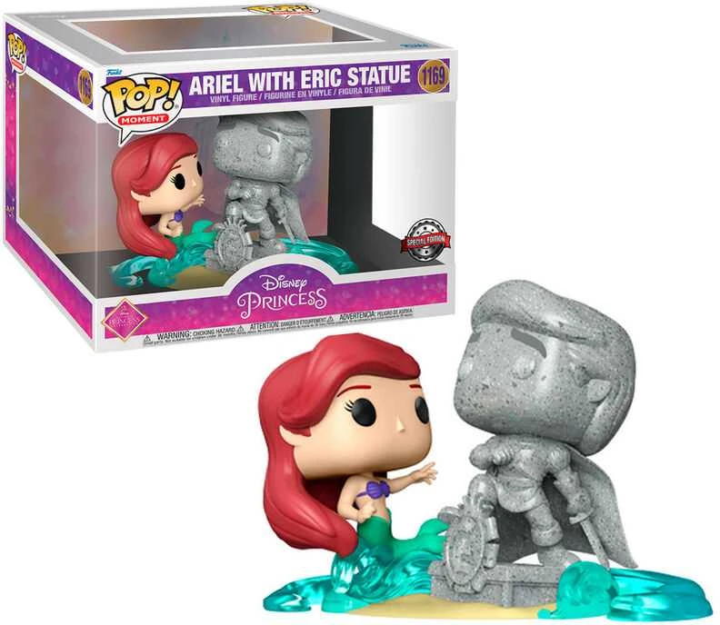 FUNKO POP! Vinilinė figūrėlė: Disney Princess  - Undinėlė Arielė ir statula Erikas, 9.5 cm