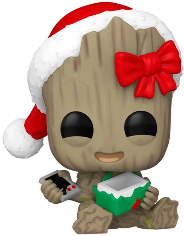 FUNKO POP! Vinilinė figūrėlė: Marvel - Groot su dovana, 9 cm