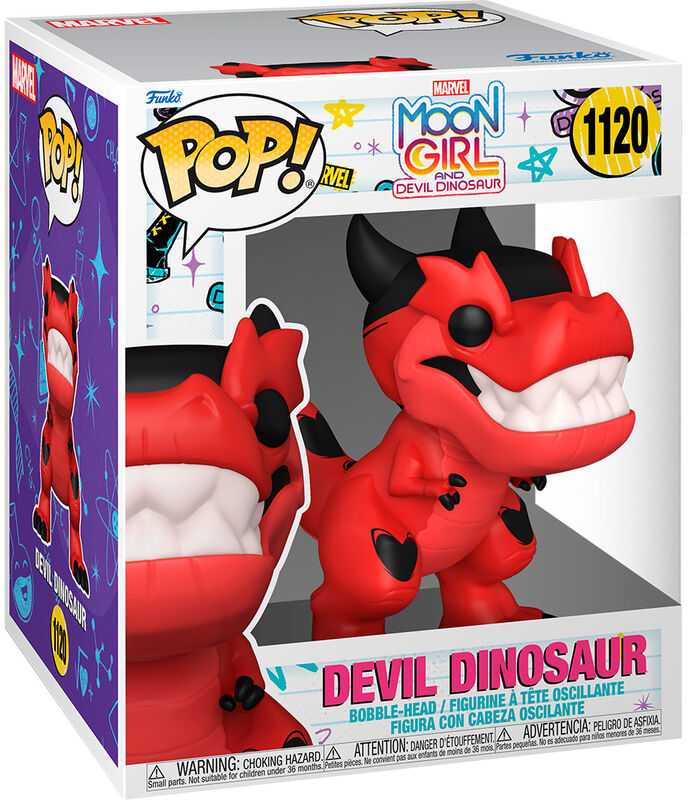 FUNKO POP! Vinilinė figūrėlė: Moon Girl & Devil Dinosaur - Devil Dinosaur, 15 cm aprašymas - Prekės nuotrauka
