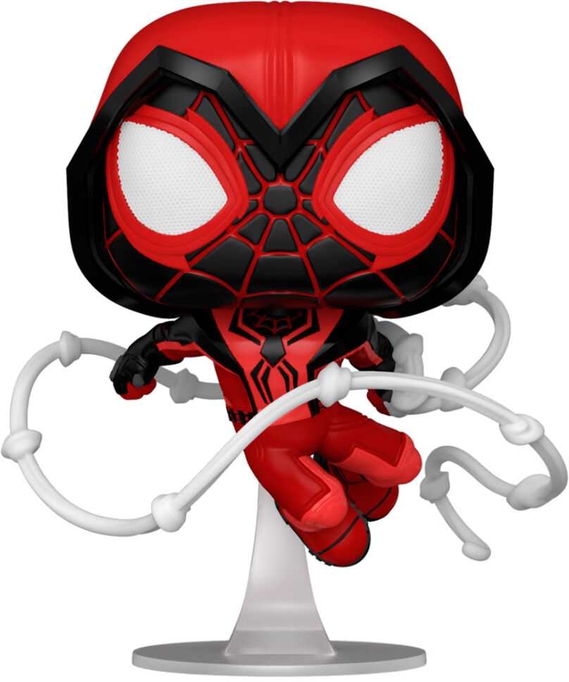 FUNKO POP! Vinilinė figūrėlė: Marvel: Spiderman - Miles Morales (Crimson Cowl Suit), 9 cm aprašymas - Prekės nuotrauka