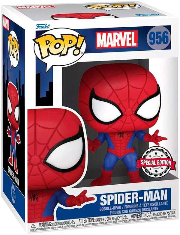FUNKO POP! Vinilinė figūrėlė: Marvel - Žmogus-voras, 9.5 cm aprašymas - Prekės nuotrauka