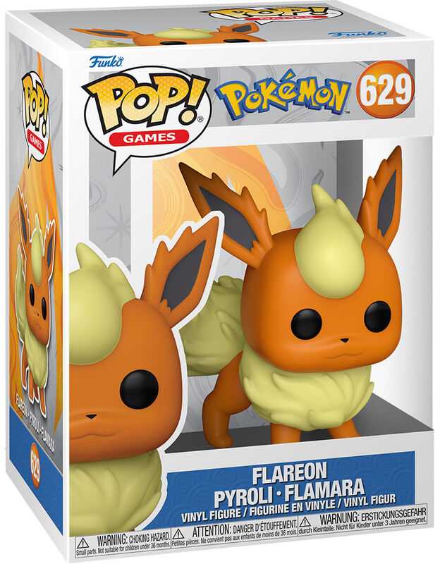 FUNKO POP! Vinilinė figūrėlė: Pokemonai - Flareon, 9.5 cm aprašymas - Prekės nuotrauka
