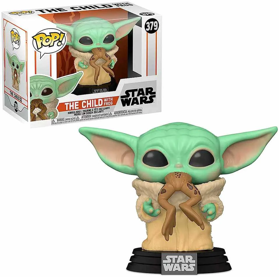 FUNKO POP! Vinilinė figūrėlė: Star Wars: The Mandalorian - The Child w/Frog,8 cm