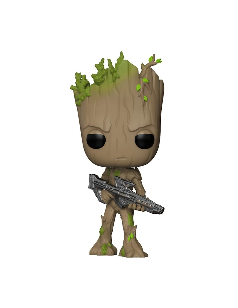 FUNKO POP! Vinilinė figūrėlė: Marvel: Avengers Infinity War - Groot with Gun, 9 cm